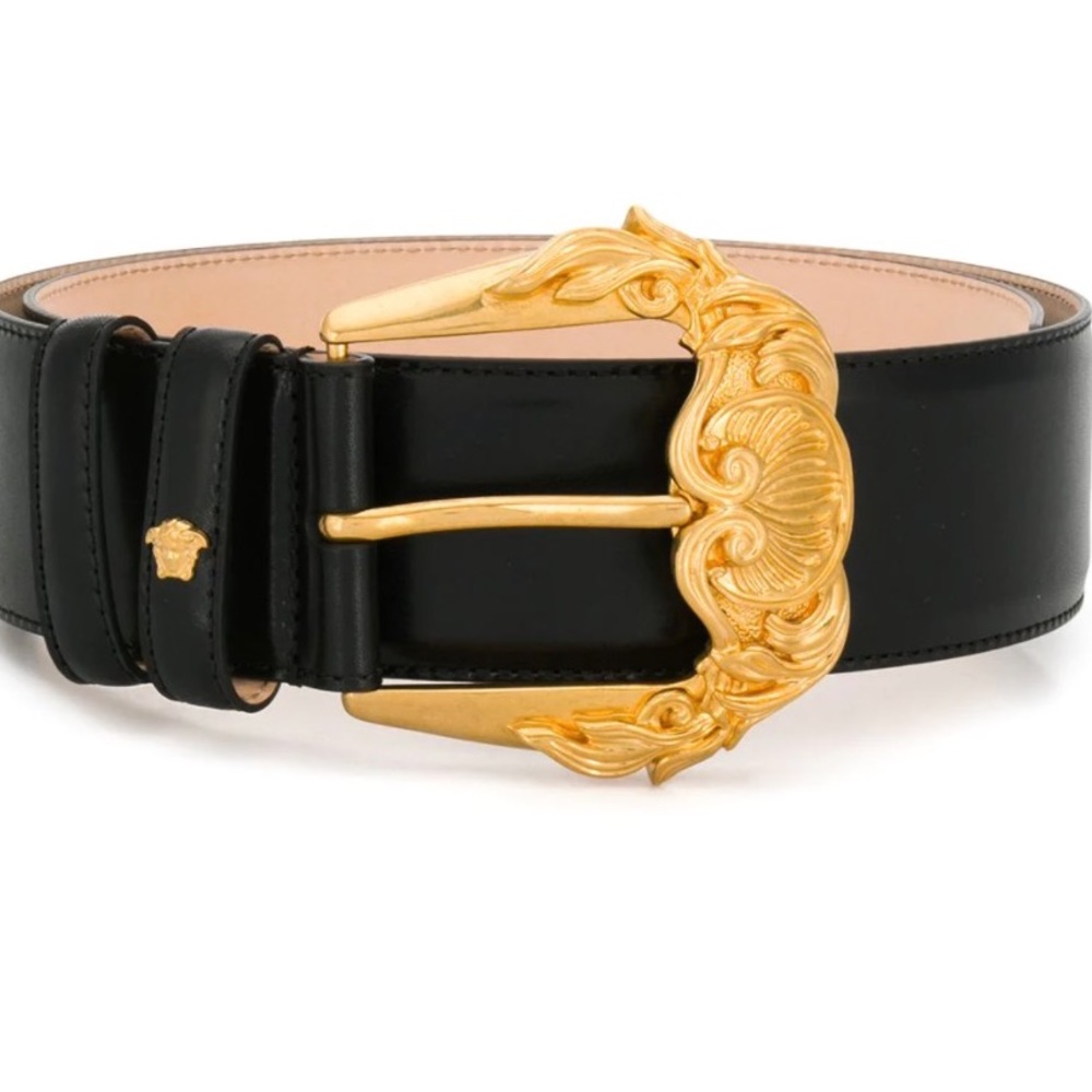Versace Cintura Vitello Leather Belt - Picture 3 of 16